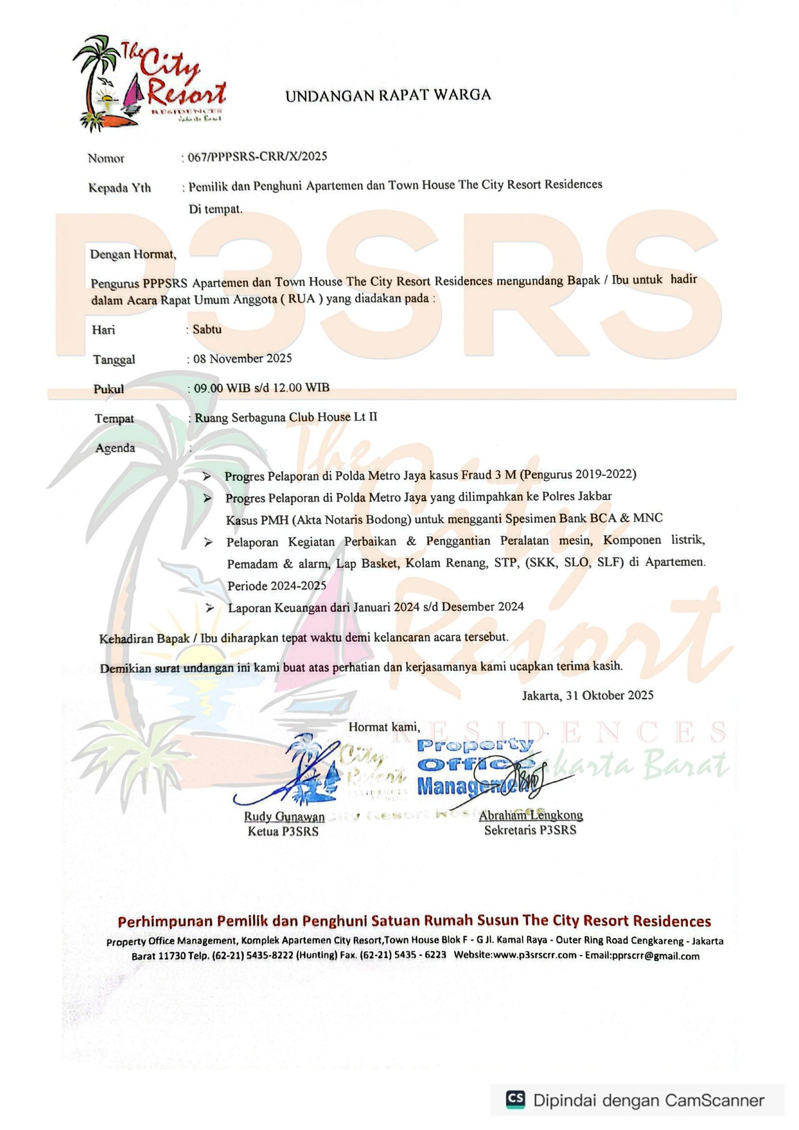 Undangan Rapat Warga 1